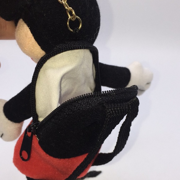 Disney Mickey Mouse Plush Keychain with Zippered Pouch - Picture 4 of 12